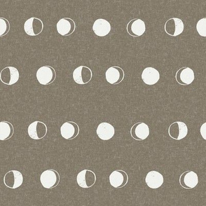 moon phase fabric - fossil sfx1110 - moon fabric, nursery fabric, baby fabric, boho fabric, witch fabric, muted fabric, earth toned fabric, muted colors