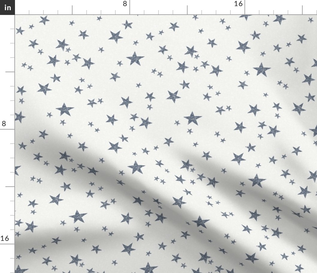 stars fabric - indigo - sfx3928 - star fabric, nursery fabric, baby fabric, simple fabric, minimal fabric, baby design