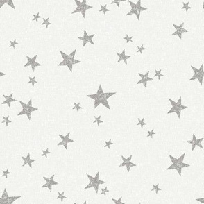 stars fabric - fog - sfx5803 - star fabric, nursery fabric, baby fabric, simple fabric, minimal fabric, baby design