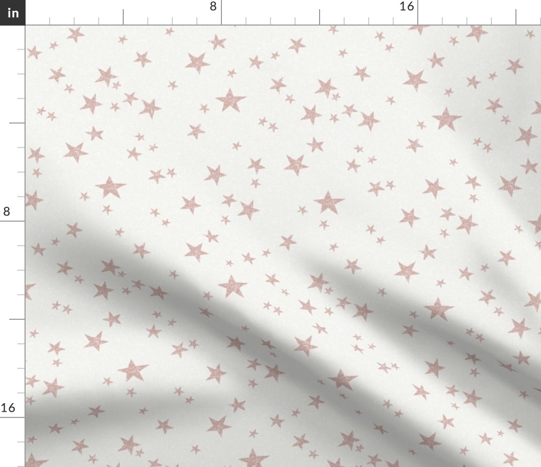 stars fabric - rose - sfx1512 - star fabric, nursery fabric, baby fabric, simple fabric, minimal fabric, baby design