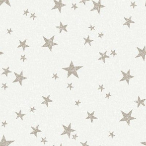 stars fabric - taupe - sfx0906 - star fabric, nursery fabric, baby fabric, simple fabric, minimal fabric, baby design