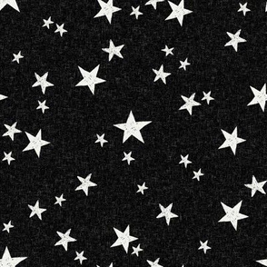 nursery stars fabric - black sfx0000 - star fabric, stars fabric, kids fabric, bedding fabric, nursery fabric - terracotta trend