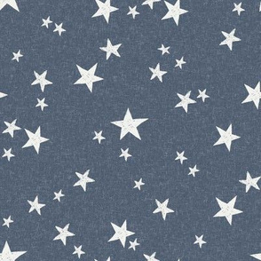 nursery stars fabric - indigo sfx3928 - star fabric, stars fabric, kids fabric, bedding fabric, nursery fabric - terracotta trend