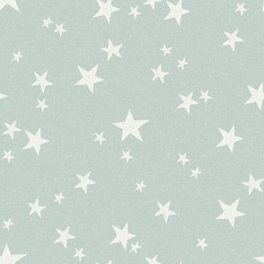 nursery stars fabric - milky green sfx6205 - star fabric, stars fabric, kids fabric, bedding fabric, nursery fabric - terracotta trend