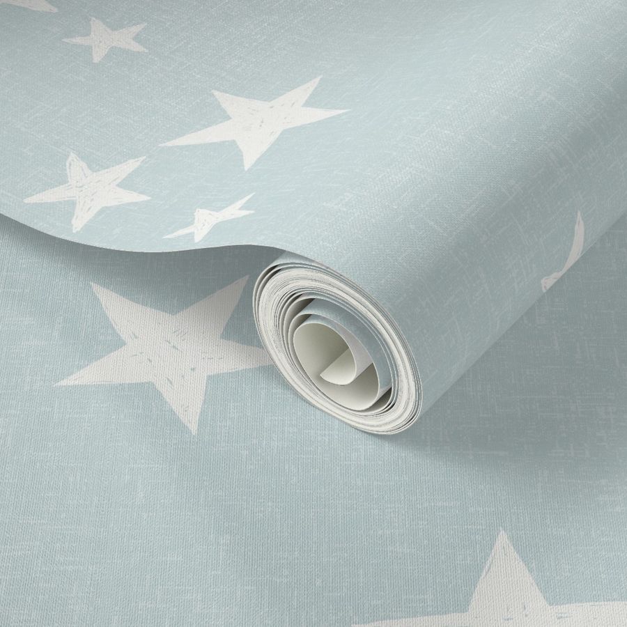 nursery stars fabric - mist sfx4405 - star fabric, stars fabric, kids fabric, bedding fabric, nursery fabric - terracotta trend