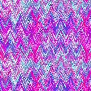 Painted Chevron, pink