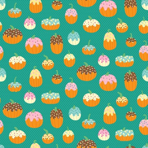 Donut you love my pumpkins?  on Teal