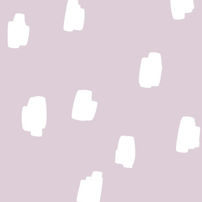 jumbo // scattered marks white on pale lilac light purple