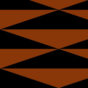 Jumbo Black and Brown Long Triangle Mud Cloth