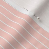 Pencil Stripes in Blush and White