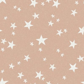 nursery stars fabric - almond sfx1213 - star fabric, stars fabric, kids fabric, bedding fabric, nursery fabric - terracotta trend