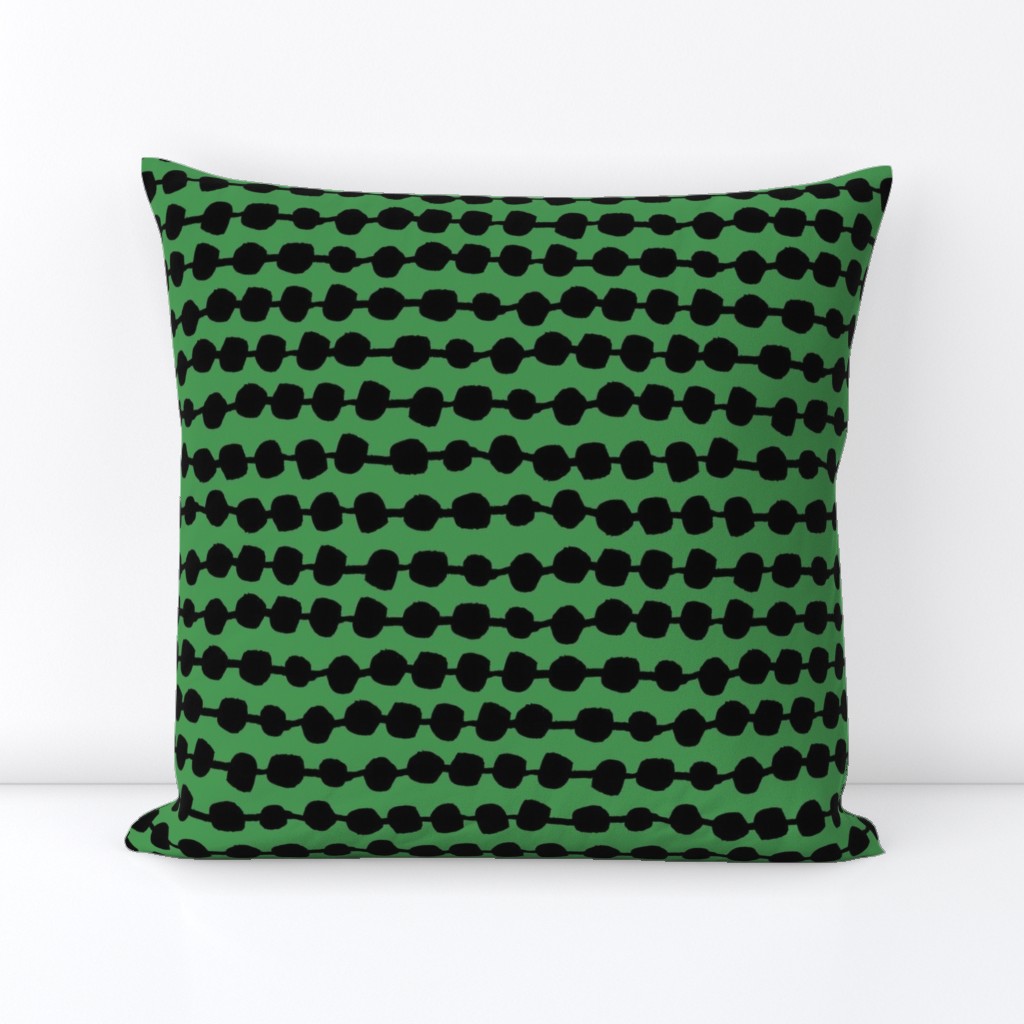 Rows of Dots - Kelly Green/Black by Andrea Lauren