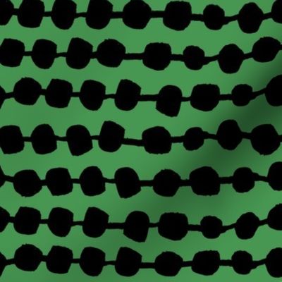 Rows of Dots - Kelly Green/Black by Andrea Lauren