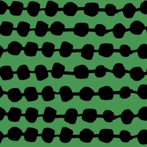 Rows of Dots - Kelly Green/Black by Andrea Lauren