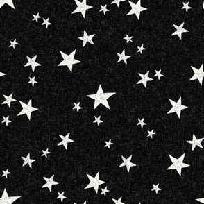 nursery stars fabric - black 000000 - star fabric, stars fabric, kids fabric, bedding fabric, nursery fabric - terracotta trend