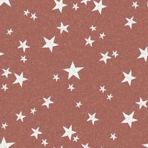 nursery stars fabric - redwood sfx1443 - star fabric, stars fabric, kids fabric, bedding fabric, nursery fabric - terracotta trend