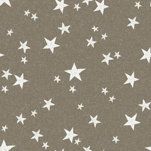 nursery stars fabric - fossil sfx1110 - star fabric, stars fabric, kids fabric, bedding fabric, nursery fabric - terracotta trend