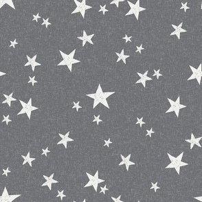 nursery stars fabric - steel sfx4005 - star fabric, stars fabric, kids fabric, bedding fabric, nursery fabric - terracotta trend