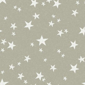 nursery stars fabric - sage sfx0110 - star fabric, stars fabric, kids fabric, bedding fabric, nursery fabric - terracotta trend