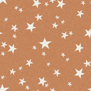 nursery stars fabric - caramel sfx1346 - star fabric, stars fabric, kids fabric, bedding fabric, nursery fabric - terracotta trend