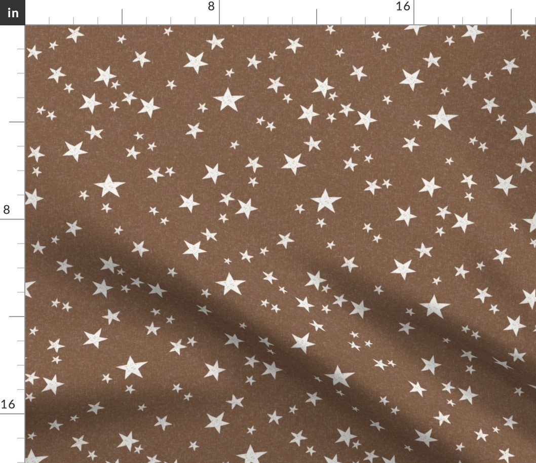 nursery stars fabric - toffee sfx1033 - star fabric, stars fabric, kids fabric, bedding fabric, nursery fabric - terracotta trend