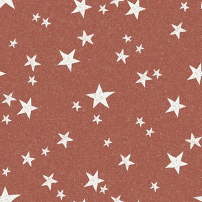 nursery stars fabric - clay sfx1441 - star fabric, stars fabric, kids fabric, bedding fabric, nursery fabric - terracotta trend