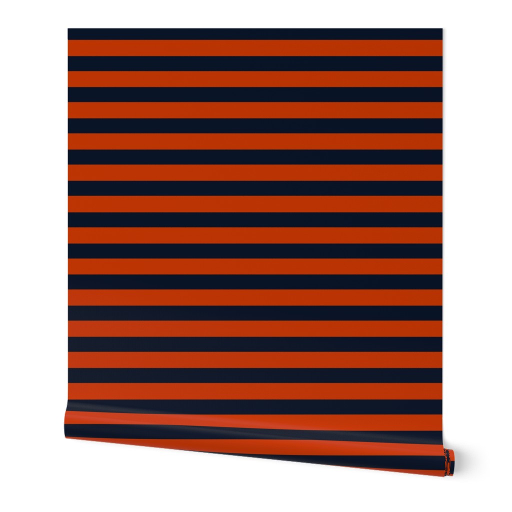 2 Inch Bias Tape Stripes in Orange and Navy Blue