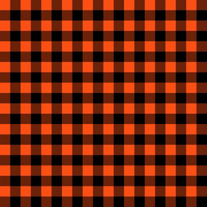 Buffalo Plaid in Orange Black