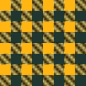 Buffalo Plaid in Green and Gold