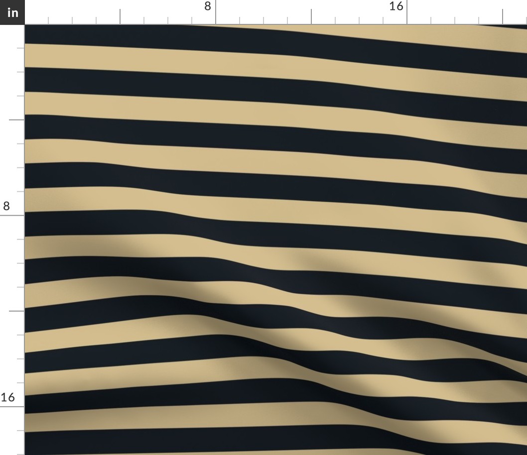 Horizontal Stripes in Gold and Black