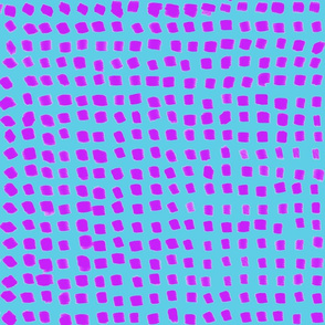 Dots Blue and Fuchsia