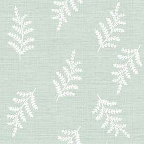 Fern Fronds Pale Eucalypt Green // standard
