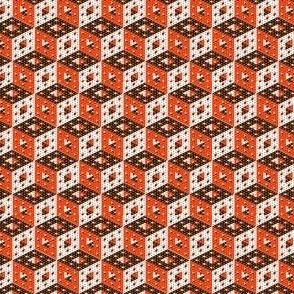  Small Scale Cubes  in Brown Orange White