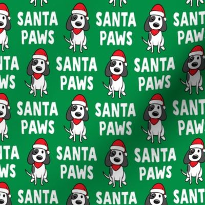 (small scale) Santa Paws - Christmas dog - green - LAD19