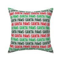 Santa Paws - Christmas dog fabric - multi text - LAD19