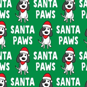 Santa Paws - Christmas dog - green - LAD19