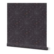 ★ COSMOS ★ Obsidian Gray and Coral - Small Scale / Collection : Cosmic Trip – Space Geometric Prints