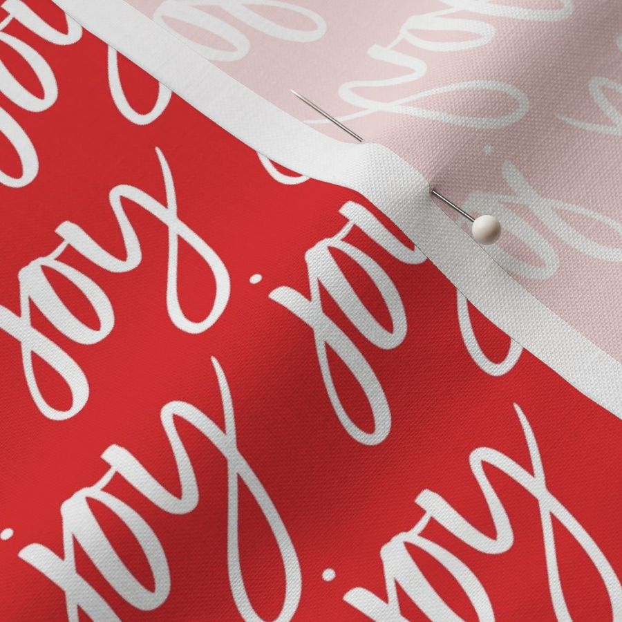 Joy - Christmas red  typography - LAD19