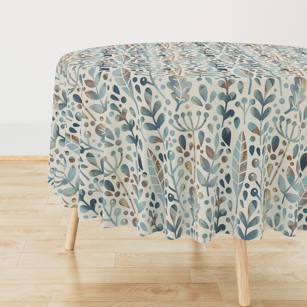 Neutral retreat - muted blue - large scale