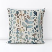 Neutral retreat - muted blue - large scale