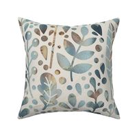 Neutral retreat - muted blue - large scale