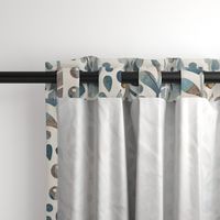 Neutral retreat - muted blue - large scale