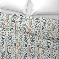 Neutral retreat - muted blue - large scale