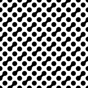 BW Connected Polka Dots