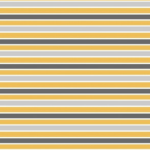 Horizontal Honey Stripe (Save the Honey Bees) Yellow,white,grey  