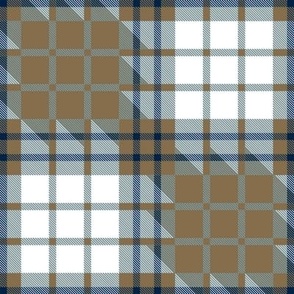 Modified Plaid in Blue Gold White