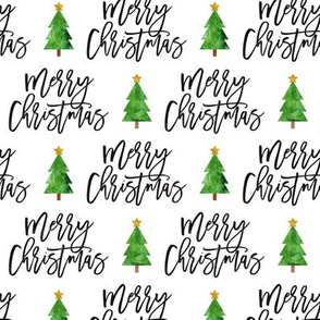 Merry Christmas - script tree on white - LAD19