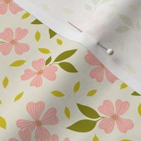 Dogwood Floral, Pink & Green