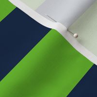2 Inch Bias Tape Stripes Navy Blue and Bright Green