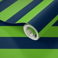 2 Inch Bias Tape Stripes Navy Blue and Bright Green